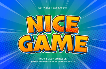 nice game editable text effect in game dan kids text style
