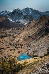 Rocky mountains with a snow