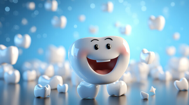 Abstract art background for Dentist day, tooths sketch