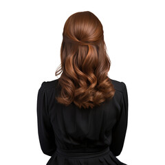 Naklejka premium woman back view isolated on transparent background cutout