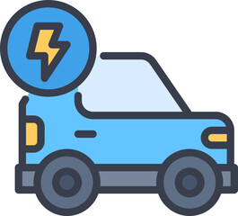Electric car icon