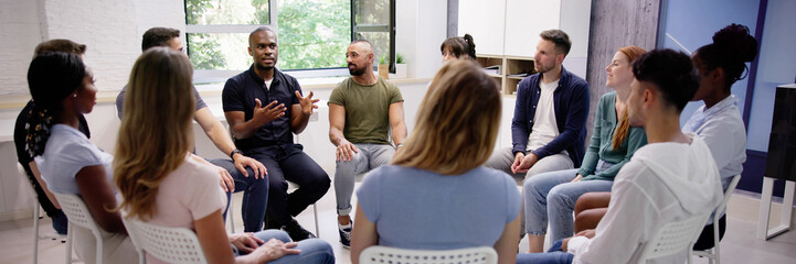 Young Multiracial Millennial Friends Sitting