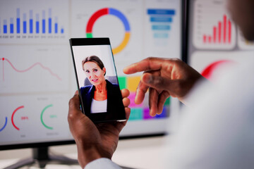 Remote Conference Webinar And KPI Dashboard Chart