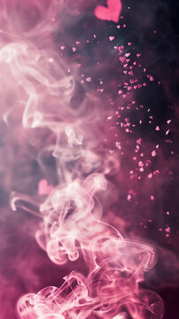 background with bubbles ang smoke