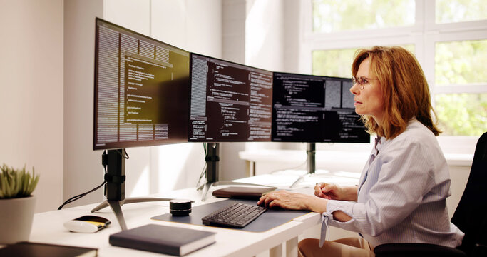 Software Programmer Or Coder Woman