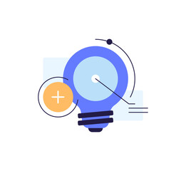 Innovator idea concept digital tech light bulb,flat design icon vector illustration
