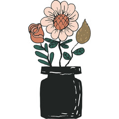 Floral Handdrawn Vector Illustration