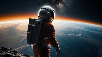 Astronaut in the moonlight.