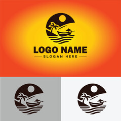 boat icon speed boat ship Pirate travel cruise sign symbol vector logo