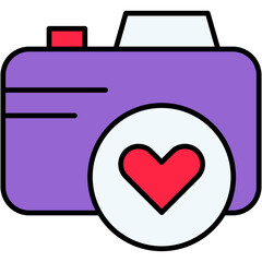 Camera, love, photography, valentine Icon