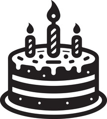 birthday cake with candles