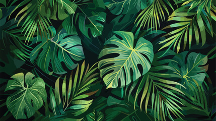 Tropical green leaves design Nature summer plant bota