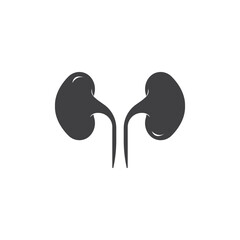 Kidney icon flat design