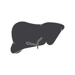 Liver icon flat design