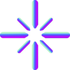 Obraz premium Holographic 3D shapes