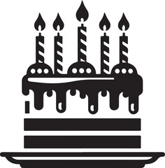 birthday cake with candles