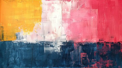 Brighten up your home with this beautiful, abstract painting. Perfect for adding a touch of color to any room. - obrazy, fototapety, plakaty
