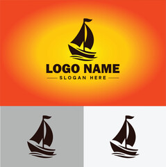 boat icon speed boat ship Pirate travel cruise sign symbol vector logo