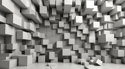 Abstact white background 3D illustration.generative.ai