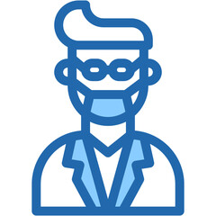 Male, lecturer, professor, scientist, user Icon
