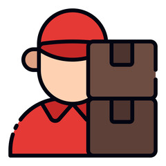 Supplier filled line icon