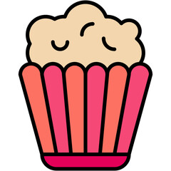 popcorn, food, popcorn box, snack, fast food Icon