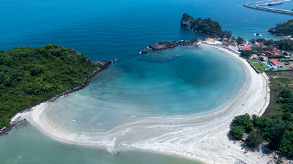 Aerial view Bo Thong Lang Beach, Bo Thong Lang Beach small bay with beach that curves beautiful...