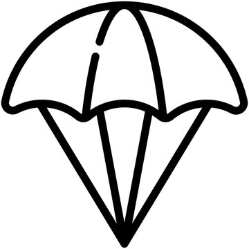 recommend clip art: parachute line icon