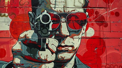 Capture the enigmatic world of espionage through clandestine graffiti murals Use photorealistic detailing to embed hidden messages and clues in a street art masterpiece
