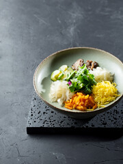 Bibimbap, Korean mixed rice with vegetable	