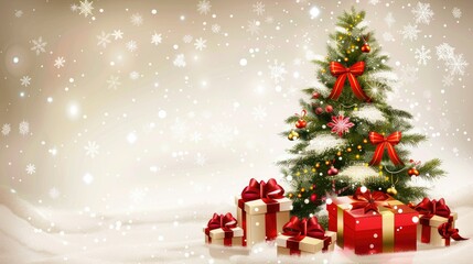 christmas tree with gifts backgrounds