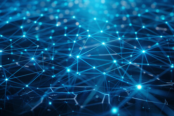futuristic high technology blue background network networking abstract line connectivity.