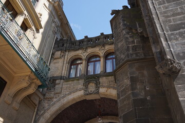 The Powder Tower or Powder Gate a gothic tower ithat used to be one of the original city gates and separates the old town from the new town in Prague