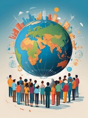 World Population Day people around the world generate ai