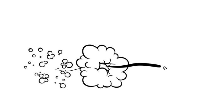 Bubble speed up effect 1 cloud whiteboard speech cartoon animation explosion smoke bomb drawing comic version. 