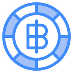 Thai baht, coin, currency, money, cash Icon
