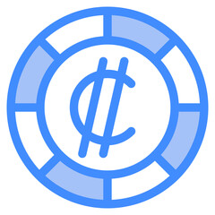 rican colon, coin, currency, money, cash Icon