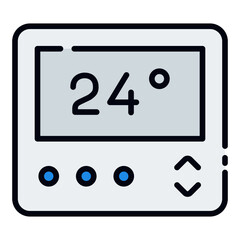 Thermostat filled line icon