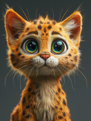 cat, tiger, 3D illustration, digital art, feline, wildcat, domestic cat, Bengal cat, Siamese cat, Persian cat, Maine Coon cat, Ragdoll cat, Scottish Fold cat, Sphynx cat, Abyssinian cat, Birman cat, B