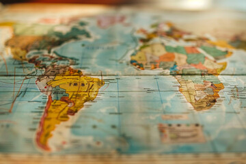 Close-up of an international business strategy document, focusing on the plans that drive global market success 