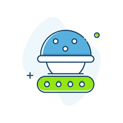 Robotics Technology Vector Illustration Icon Design
