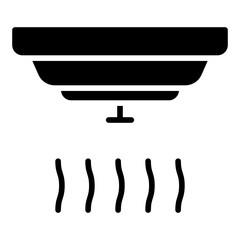 Smoke Detector glyph icon