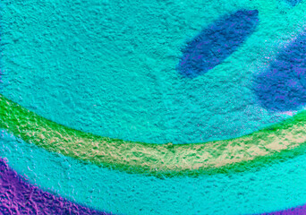 Obraz premium Beautiful colorful street art graffiti background. Abstract painting pattern of urban art on a grunge wall