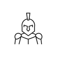 Naklejka premium Knight icon. A simple vector depiction of a medieval knight in armor, symbolizing chivalry, protection, and combat. Ideal for educational content, historical storytelling. Vector illustration