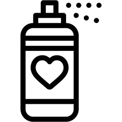 spray, paint, heart , love and romance, miscellaneous, valentines day, valentine Icon