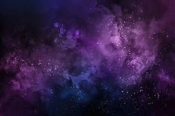 Obraz premium A purple and blue space background with a lot of stars. The background is very dark and the stars are very bright