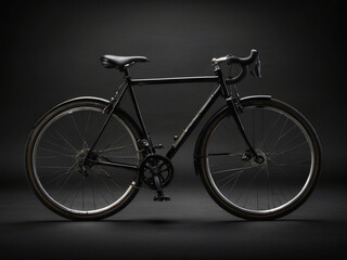bicycle in black background