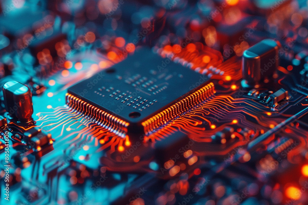 Poster close-up on a thermal camera sensor, visualizing the unseen in technology