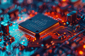 Close-up on a thermal camera sensor, visualizing the unseen in technology 