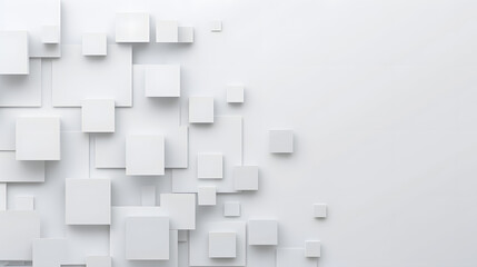 abstract white square background